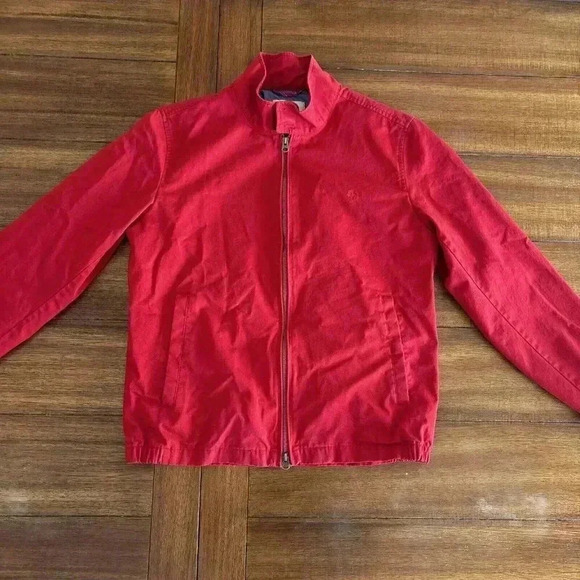 Brooks Brothers Red Fleece Full Zip Up Lightweight Jacket Men’s SZ M Red - Picture 2 of 15